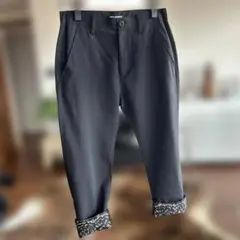 JUNYA WATANAB レース裾付き黒スラックス
