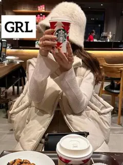 GRL ファーバケットハット dd322 帽子 アイボリー