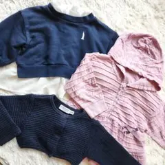 【80cm】春夏物 女の子 スラップスリップ パーカー ボレロ まとめ３点