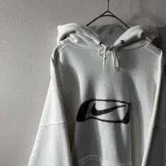 激レアデザイン 90s USA製 白タグ NIKE センターロゴ 肉厚 パーカー