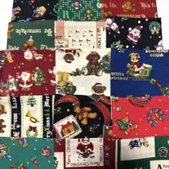 クリスマス　パッチワーク　はぎれ　まとめ売り　b