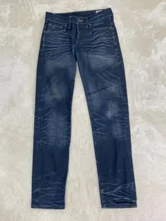 G-STAR RAW 3301 テーパードデニム　used加工 W28濃紺
