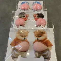 お腹プニプニシール 3Dシールステッカ　3セット 合計6個