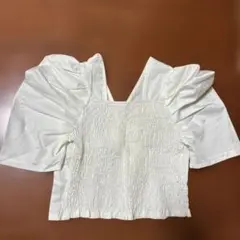 GRL フリル付きホワイトシャツ 半袖