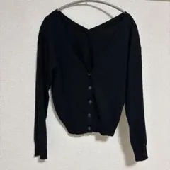 Andemiuアンデミュウ黒カーディガンVネックカーディガンSサイズ