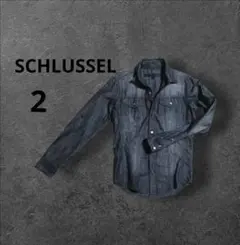 SCHLUSSEL 　襟WIRE　black　grey　denim　2　y2kのサムネイル