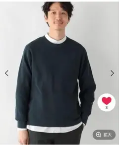グローバルワーク　アンチピリングワッフルニット