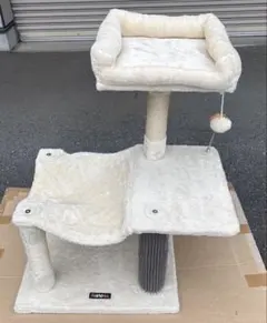 直接引き取り専用]木製キャットタワー グレー 1点 - メルカリ