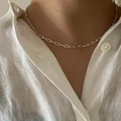 美品 LORO loro E necklace 01 シルバー 38.5cm