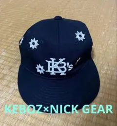 美品 keboz×NICK GEAR キャップ ネイビー