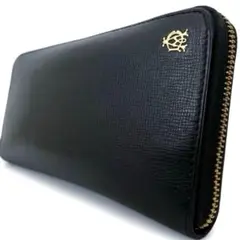 大人気❗️アルフレッドダンヒル 長財布 ラウンドファスナー 本革レザー ブラック