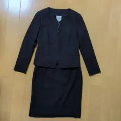 ブラックノーカラー スーツ3点セット