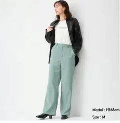 ライトコーデュロイストレートパンツ ジーユー