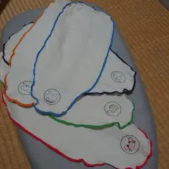 お値下げ中【お水通しのみ　美品】動物刺繍の汗取りパッド5枚セット