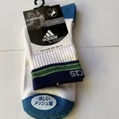 adidas 日本製ソックス 23~25cm ホワイト/ブルー