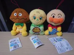 アンパンマン ぬいぐるみ 3体（あんぱんマン、カレーパンマン、メロンパンナ）