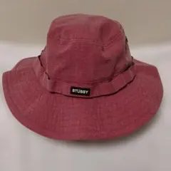 【新品】STUSSY バケットハット　くすみ赤ピンク