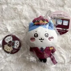 ちいかわ　阪急電車なマスコット　ハチワレ　ぬいぐるみキーホルダー　缶バッジ