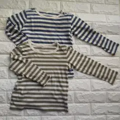 ストライプ柄長袖Tシャツ2枚セット