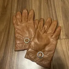 ラルフローレン　レザー　革製品　レディース　手袋　茶色