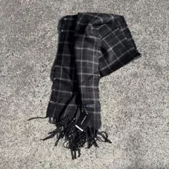 y2k 00s archive ノームコア グラフチェックマフラー ブラック系