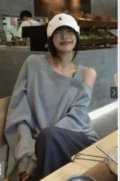 値下げしました！　GRL ワンショルダースウェットトップス　M