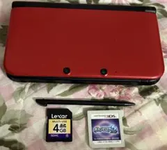 ニンテンドー3DSLL(Nintendo 3ds ll)レッドブラック　ソフト付