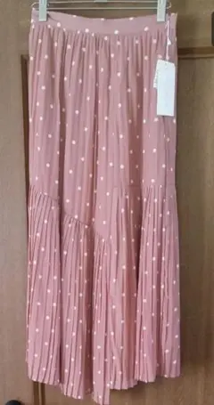 PROPORTION アシメトリードット柄プリーツスカート★新品★