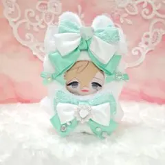 GWセール⭐にじぱぺっと ぬい服 きぐるみ 10cm うさぎ　ミントグリーン