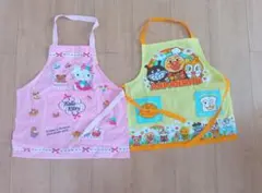 アンパンマン ハローキティ 子供 エプロン 110cｍ