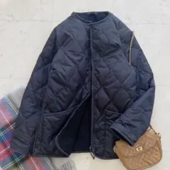 TAION×SHIPS any ダウン ボア リバーシブル ノーカラージャケット