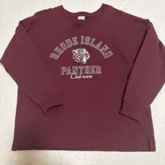 niko and... 長袖Tシャツ ボルドー ロゴプリント Mのサムネイル