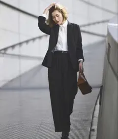 ルイルエブティック洗える スーツ セットアップ ブラックS 25AWセレモニー