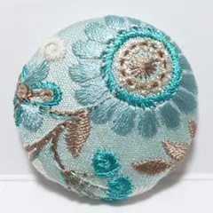 インド刺繍　№3021　水色　㊳ミリ