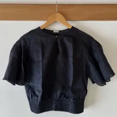 IENA ラミーシャーリングショートプルオーバー　ネイビーのサムネイル