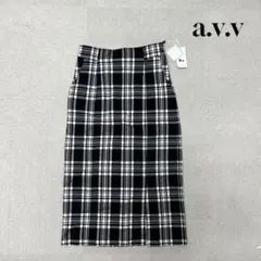 ★新品★ a.v.v ナロースカート　チェック柄　ハイウエスト　Mサイズ