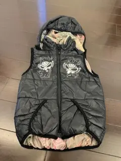 HYSTERIC MINI ブラック フード付きベスト