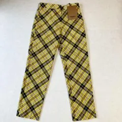 Burberry バーバリー チェック柄 カジュアルパンツ イエロー 34 近年のサムネイル
