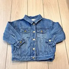 デニムジャケット　アウター　デニム　春秋　キッズ プティマイン　100