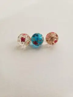 No.87 ハンドメイド 桜ビーズとコットンパールのピアス