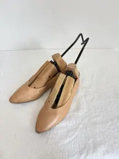 STILMODAレザー フラットシューズ ベージュ ポインテッドトゥ　イタリア製のサムネイル
