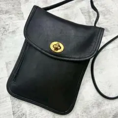 ✨美品✨オールドコーチ　ツーリストポーチ ミニショルダーバッグ　ターンロック　黒