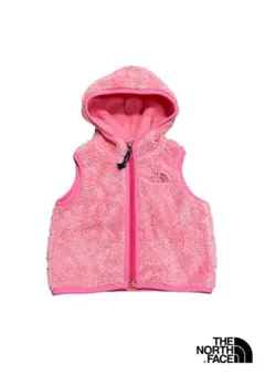 ザ　ノースフェイス　ボアベスト　ピンク80サイズ　女の子　もこもフード付ベスト
