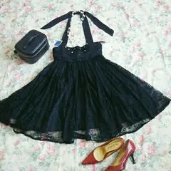 saleタグ付ジルスチュアート  刺繍チュール付ドレスワンピース