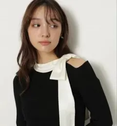 Rirandture sweetコラボ ショルダースリットハイネックニ