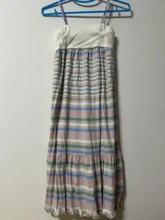 MINIMUMMINIMUM ストライプ ビスチェタイプマキシドレス