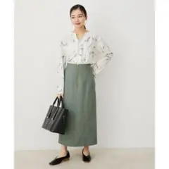 【防シワ・洗える】ファスナーIラインスカート