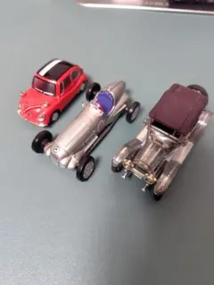 【ジャンク品】ミニカー まとめ売り 3台（スバル360、ベンツW125、シボレー