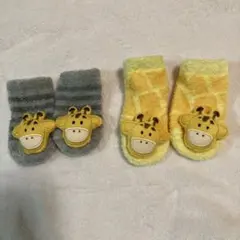 WADDLE キリンデザイン ベビー靴下 2足セット