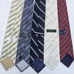 ブランドネクタイ5本セット シルク素材 ストライプ柄 ビジネスユース